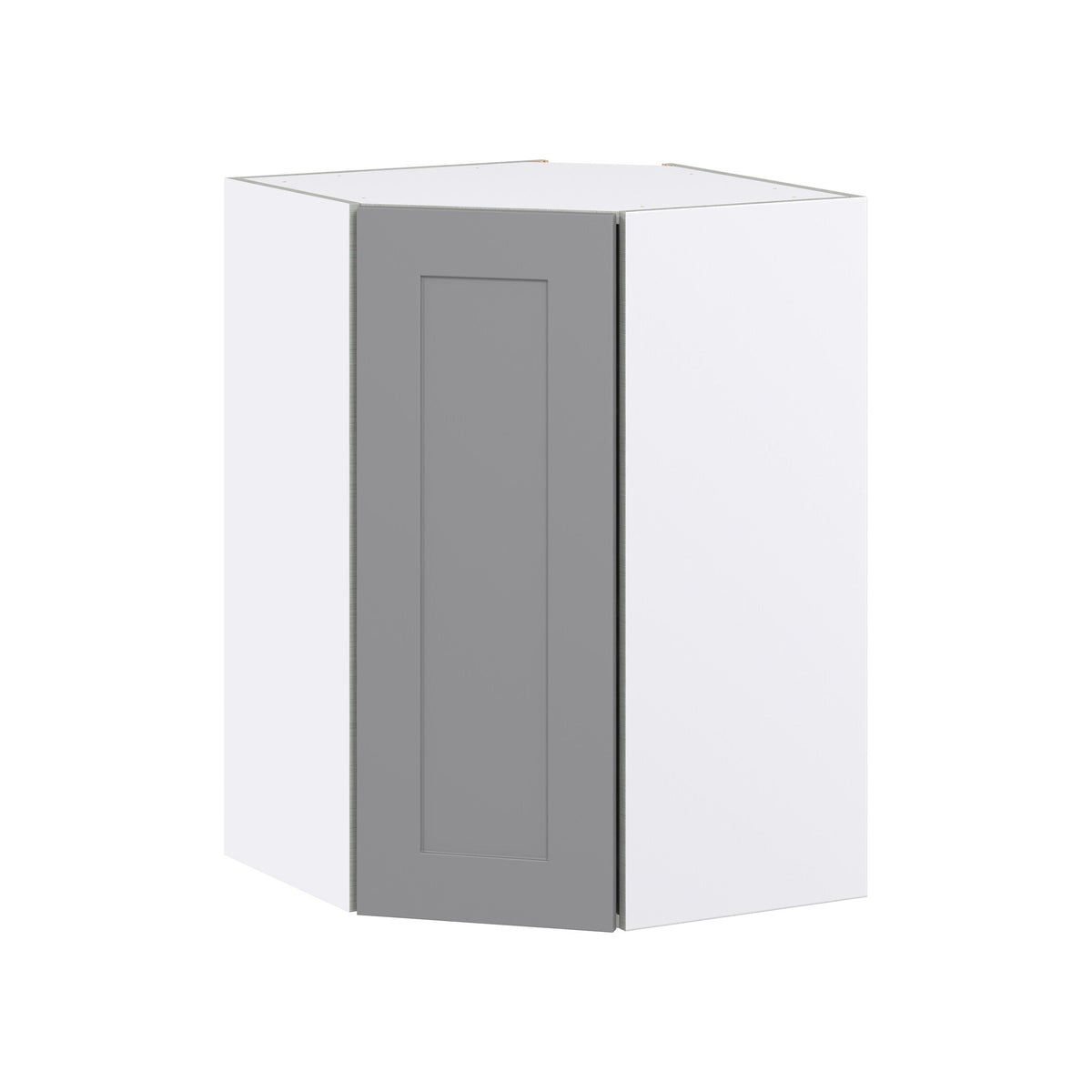 Hugo&Borg Beaumont 24-in W x 35-in H x 14-in D Slate Gray Diagonal Corner Wall Fully Assembled Cabinet (Flat Panel Shaker Style)