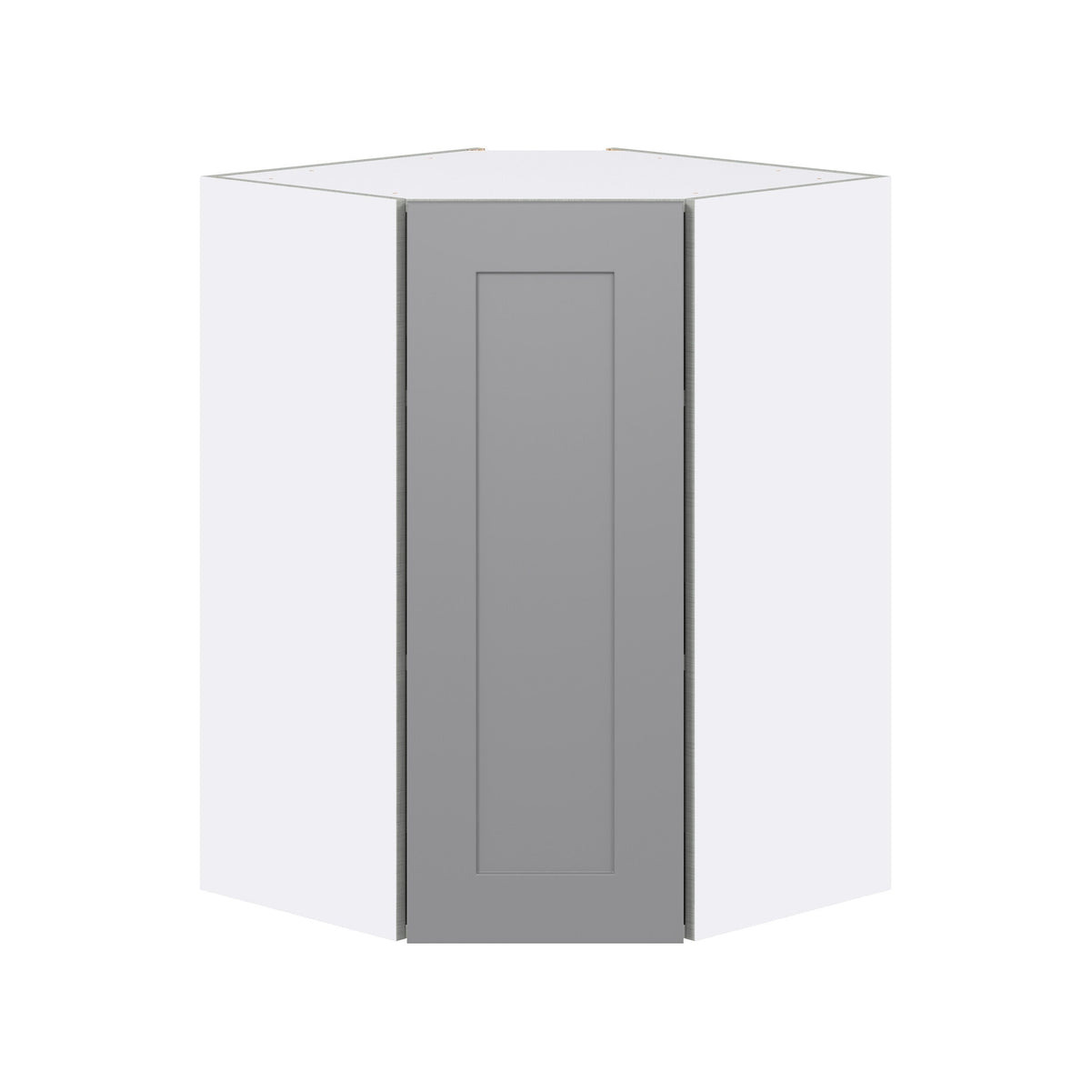 Hugo&Borg Beaumont 24-in W x 35-in H x 14-in D Slate Gray Diagonal Corner Wall Fully Assembled Cabinet (Flat Panel Shaker Style)
