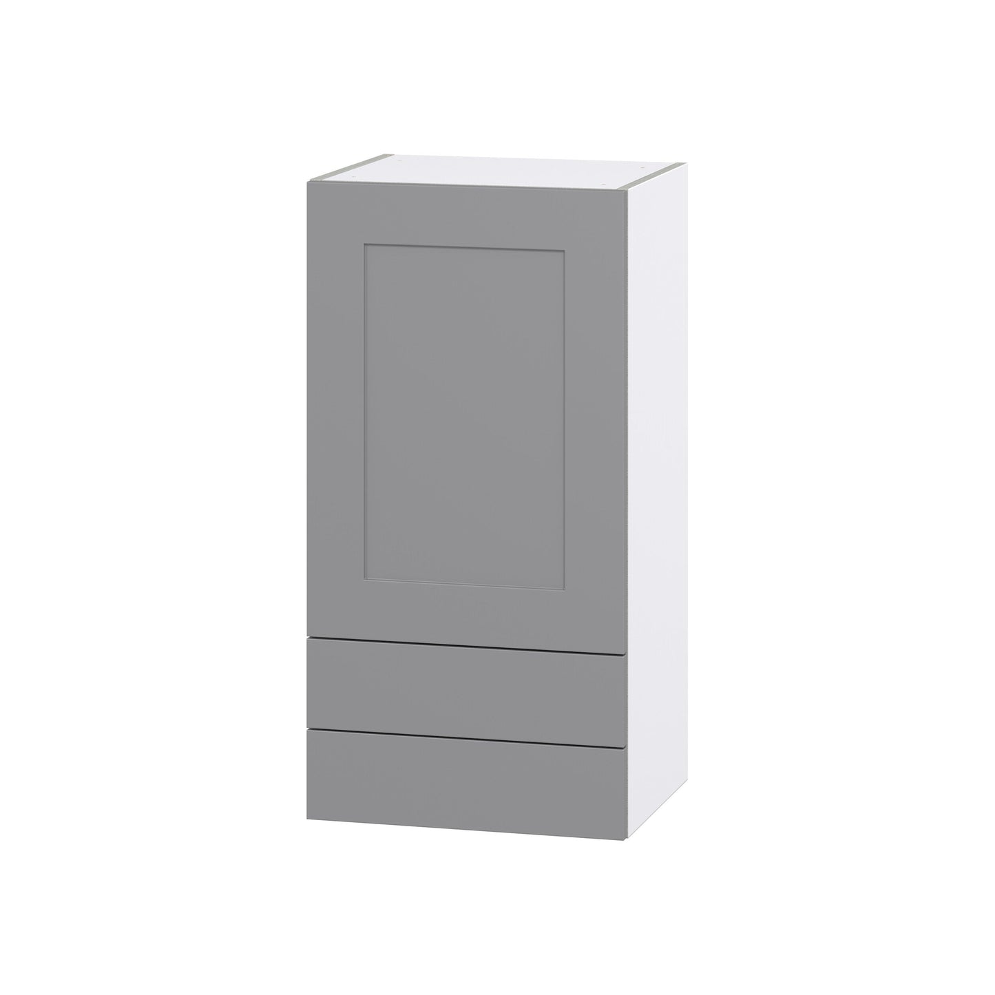 Hugo&Borg Beaumont 18-in W x 35-in H x 14-in D Slate Gray 2-Drawers Wall Fully Assembled Cabinet (Flat Panel Shaker Style)