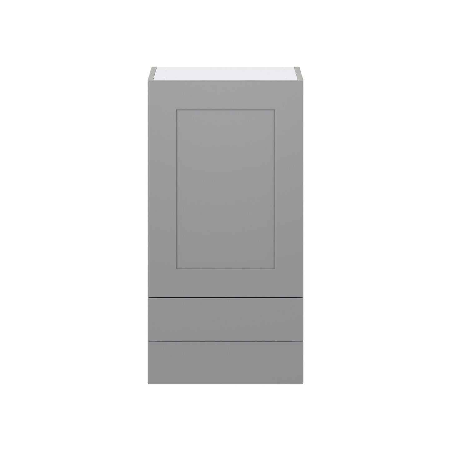 Hugo&Borg Beaumont 18-in W x 35-in H x 14-in D Slate Gray 2-Drawers Wall Fully Assembled Cabinet (Flat Panel Shaker Style)