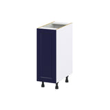 Hugo&Borg Lorette 12-in W x 34.5-in H x 24-in D Navy Blue Base Fully Assembled Cabinet (Recessed Panel Shaker Door Style)