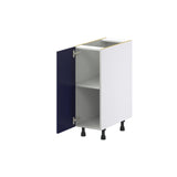 Hugo&Borg Lorette 12-in W x 34.5-in H x 24-in D Navy Blue Base Fully Assembled Cabinet (Recessed Panel Shaker Door Style)