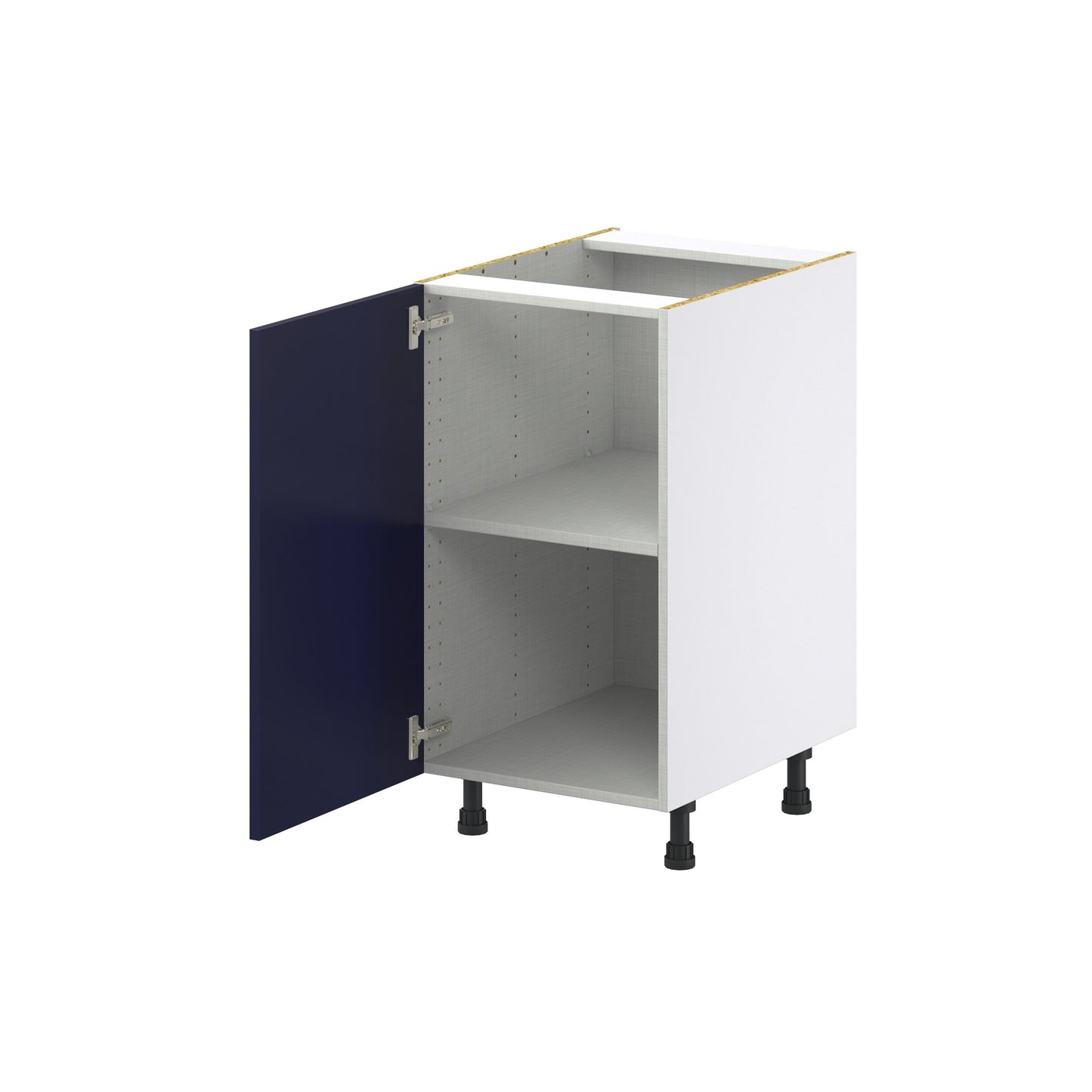 Hugo&Borg Lorette 18-in W x 34.5-in H x 24-in D Navy Blue Base Fully Assembled Cabinet (Recessed Panel Shaker Door Style)
