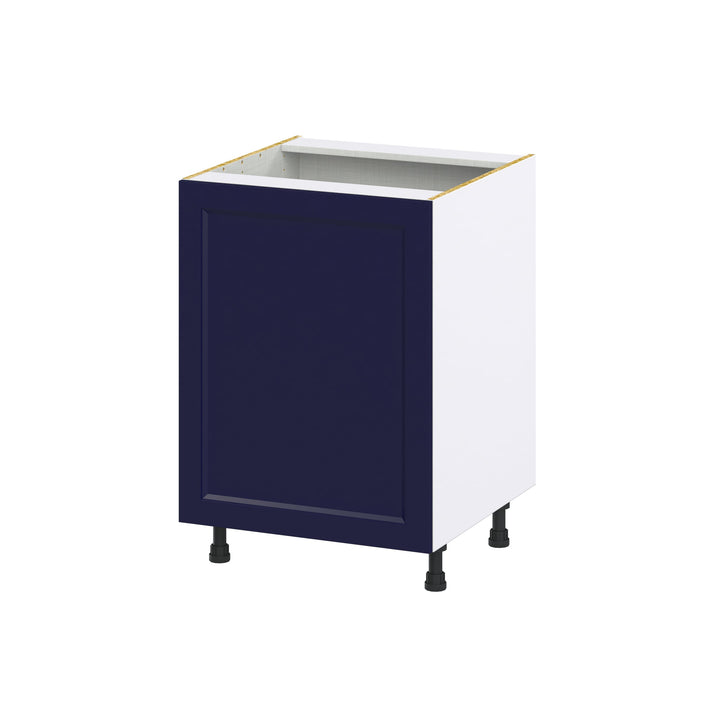 Hugo&Borg Lorette 24-in W x 34.5-in H x 24-in D Navy Blue Base Fully Assembled Cabinet (Recessed Panel Shaker Door Style)