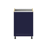 Hugo&Borg Lorette 24-in W x 34.5-in H x 24-in D Navy Blue Base Fully Assembled Cabinet (Recessed Panel Shaker Door Style)