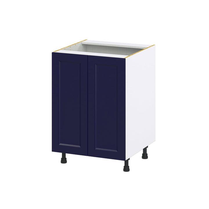 Hugo&Borg Lorette 24-in W x 34.5-in H x 24-in D Navy Blue 3-Drawers Base Fully Assembled Cabinet (Recessed Panel Shaker Style)