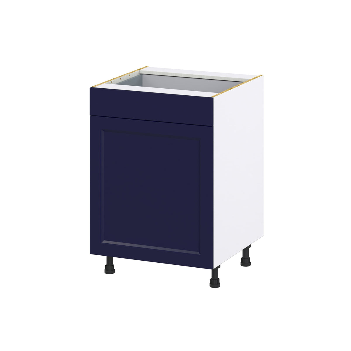 Hugo&Borg Lorette 24-in W x 34.5-in H x 24-in D Navy Blue 1-Drawer Base Fully Assembled Cabinet (Recessed Panel Shaker Style)