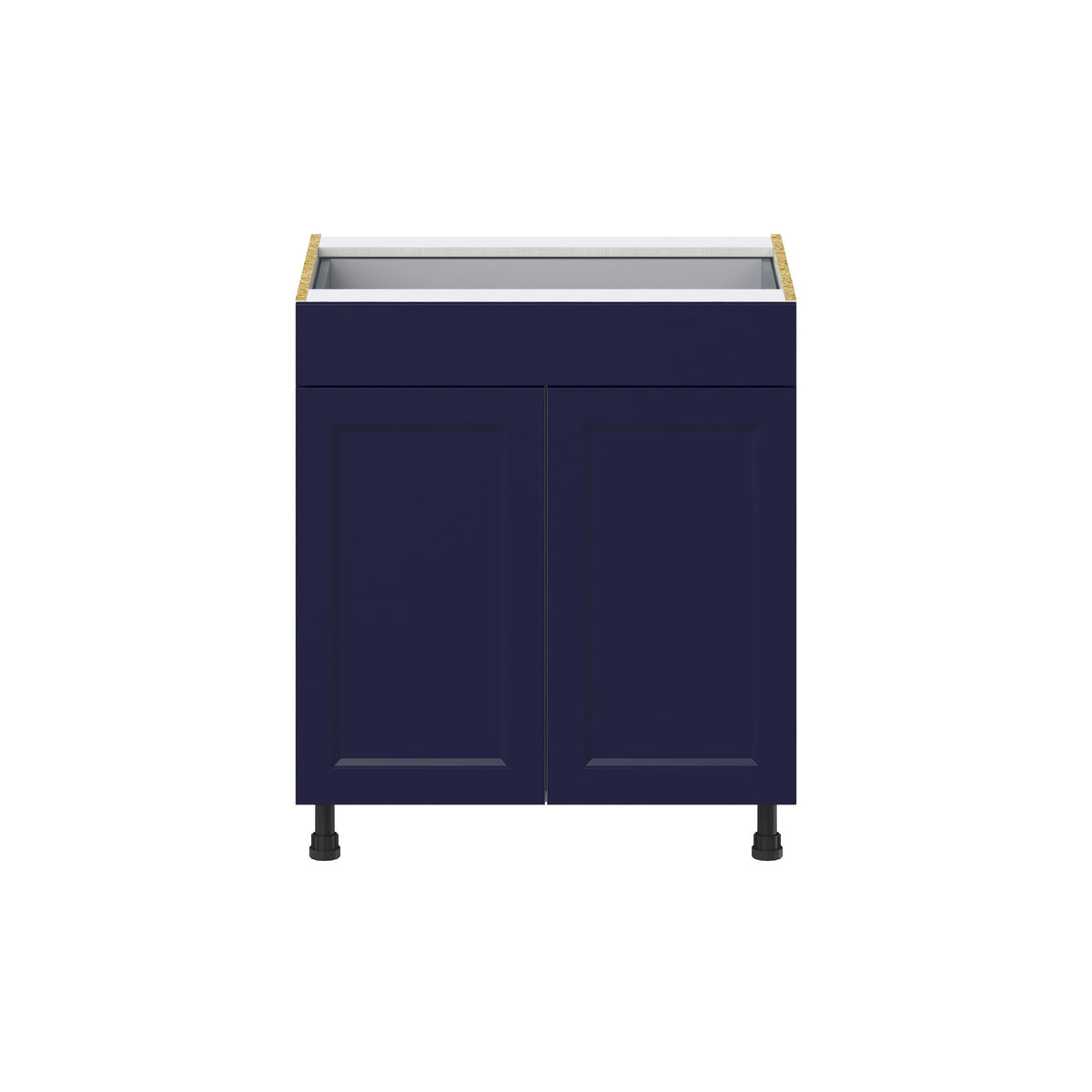 Hugo&Borg Lorette 30-in W x 34.5-in H x 24-in D Navy Blue 1-Drawer Base Fully Assembled Cabinet (Recessed Panel Shaker Style)
