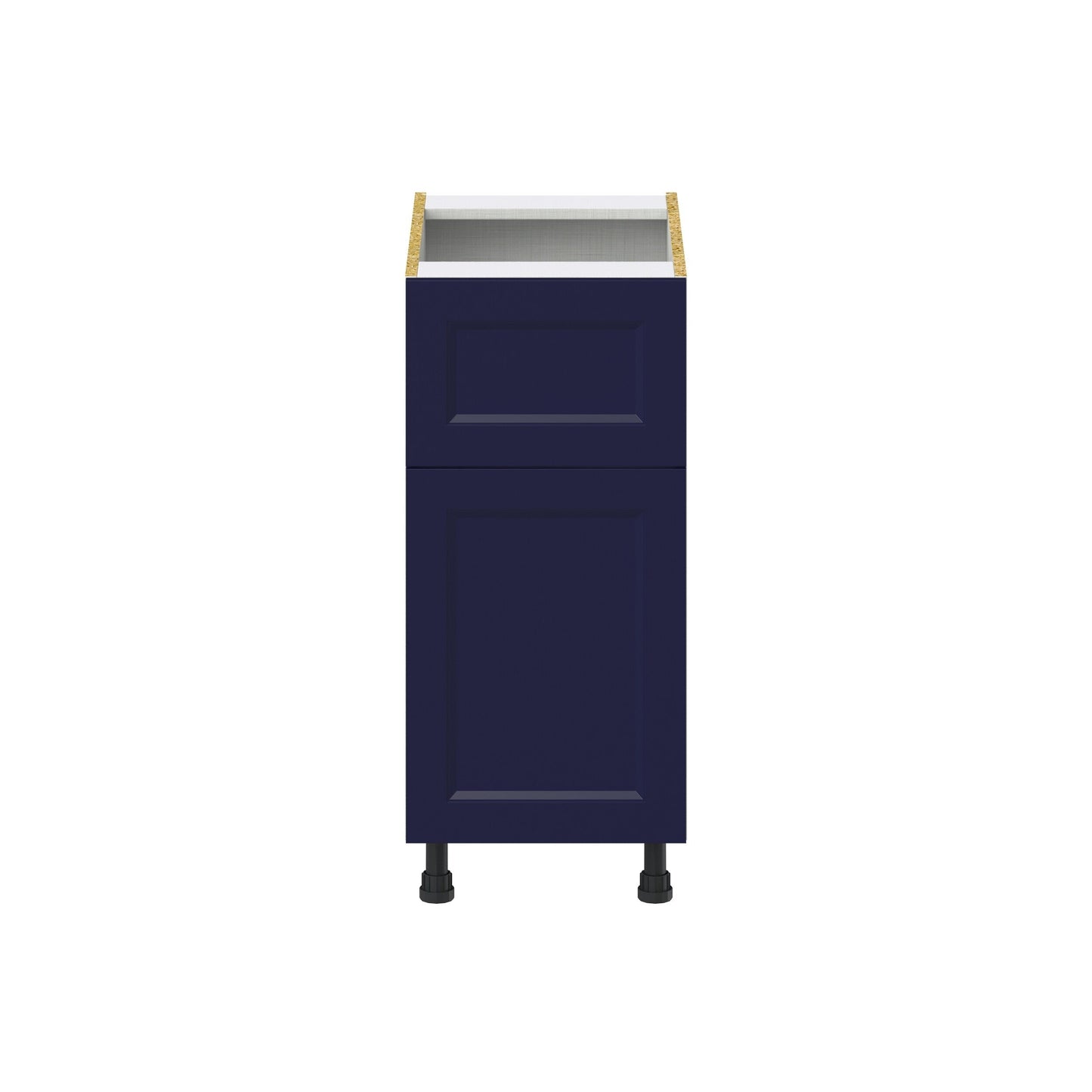Hugo&Borg Lorette 15-in W x 34.5-in H x 24-in D Navy Blue 1-Drawer Base Fully Assembled Cabinet (Recessed Panel Shaker Style)