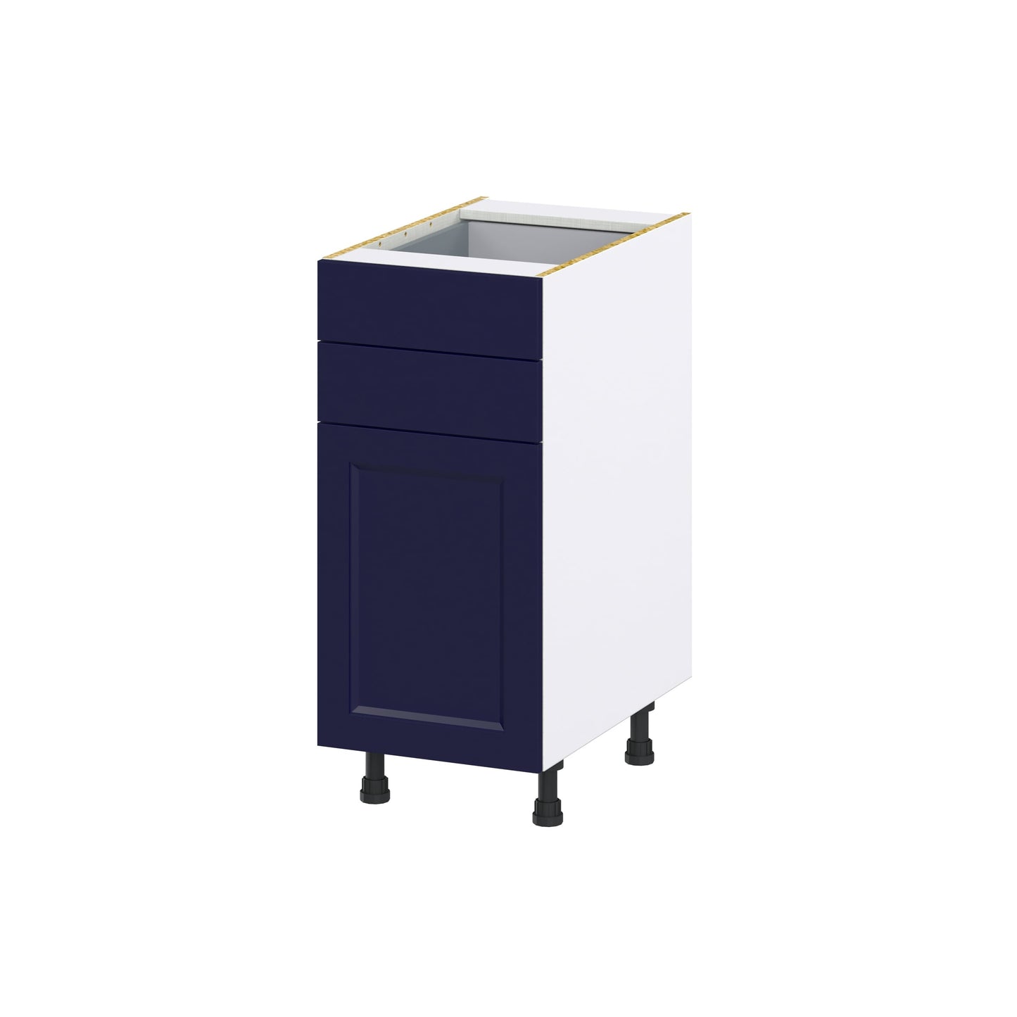 Hugo&Borg Lorette 15-in W x 34.5-in H x 24-in D Navy Blue 2-Drawers Base Fully Assembled Cabinet (Recessed Panel Shaker Style)