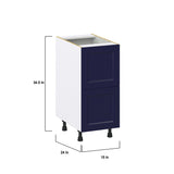 Hugo&Borg Lorette 15-in W x 34.5-in H x 25-in D Navy Blue 2-Drawer Base Fully Assembled Cabinet