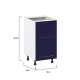 Hugo&Borg Lorette 18-in W x 34.5-in H x 25-in D Navy Blue 2-Drawer Base Fully Assembled Cabinet