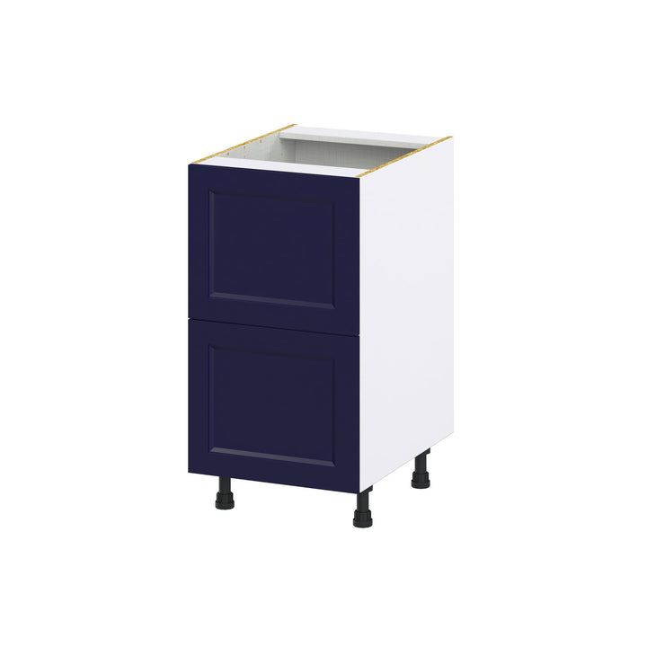 Hugo&Borg Lorette 18-in W x 34.5-in H x 25-in D Navy Blue 2-Drawer Base Fully Assembled Cabinet