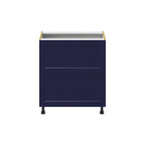 Hugo&Borg Lorette 30-in W x 34.5-in H x 25-in D Navy Blue 2-Drawer Base Fully Assembled Cabinet