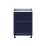 Hugo&Borg Lorette 24-in W x 34.5-in H x 24-in D Navy Blue 2-Drawer Base Fully Assembled Cabinet