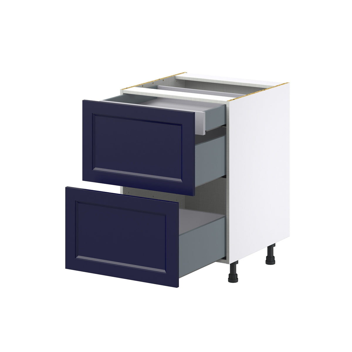 Hugo&Borg Lorette 24-in W x 34.5-in H x 24-in D Navy Blue 2-Drawer Base Fully Assembled Cabinet
