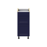 Hugo&Borg Lorette 15-in W x 34.5-in H x 25-in D Navy Blue 3-Drawer Base Fully Assembled Cabinet