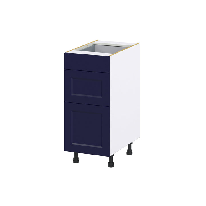 Hugo&Borg Lorette 15-in W x 34.5-in H x 25-in D Navy Blue 3-Drawer Base Fully Assembled Cabinet