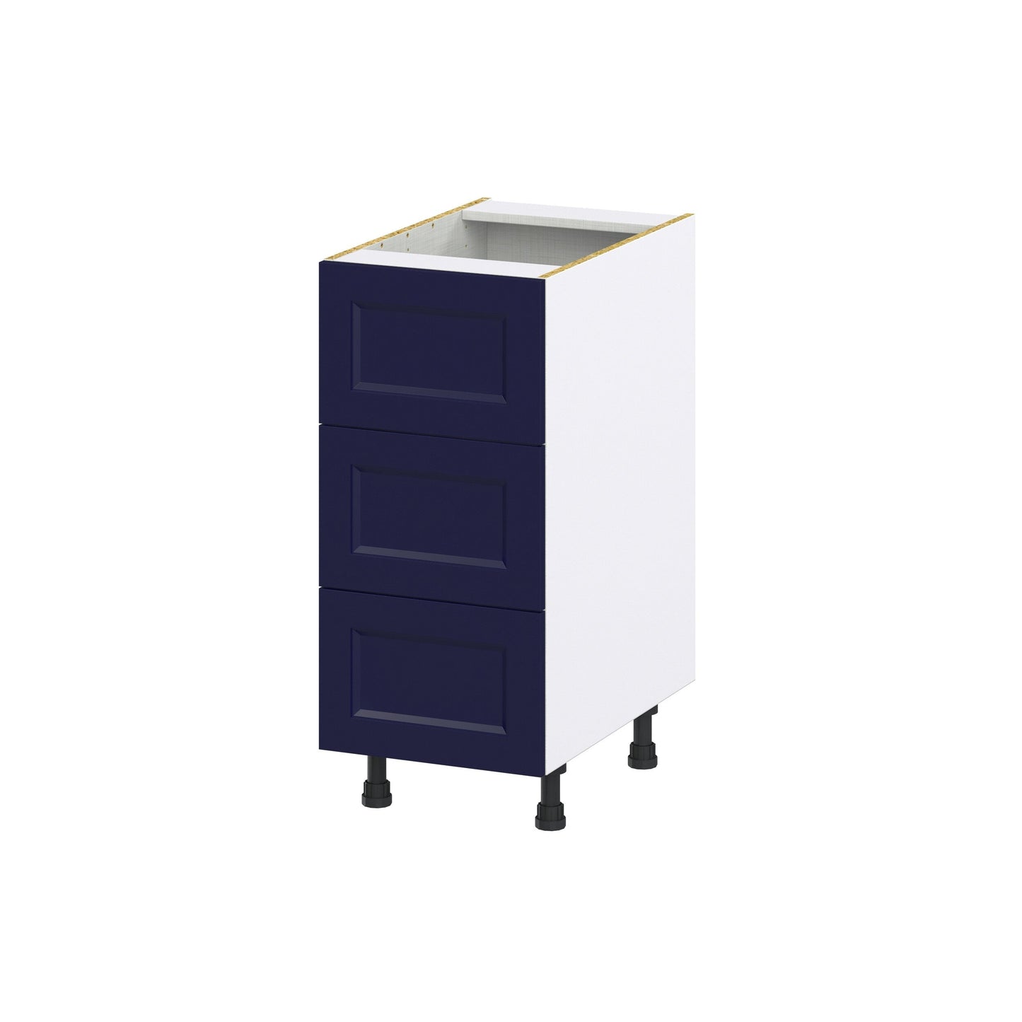 Hugo&Borg Lorette 15-in W x 34.5-in H x 24-in D Navy Blue 3-Drawer Base Fully Assembled Cabinet