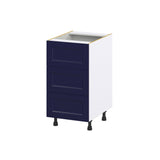 Hugo&Borg Lorette 18-in W x 34.5-in H x 24-in D Navy Blue 3-Drawer Base Fully Assembled Cabinet