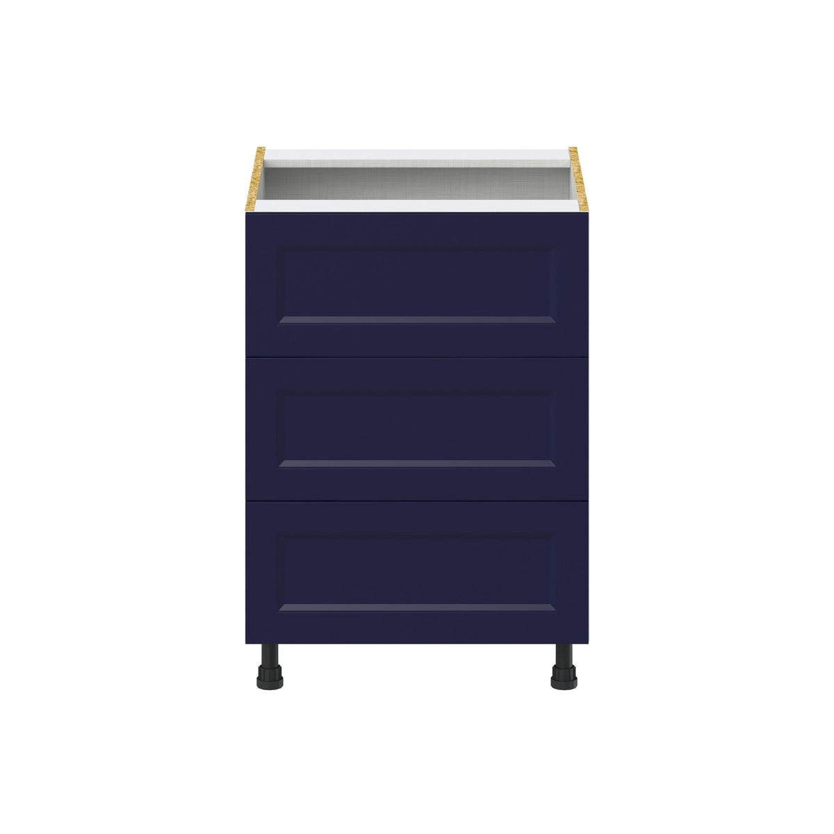 Hugo&Borg Lorette 24-in W x 34.5-in H x 24-in D Navy Blue 3-Drawer Base Fully Assembled Cabinet
