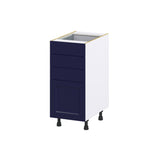 Hugo&Borg Lorette 15-in W x 34.5-in H x 25-in D Navy Blue 4-Drawer Base Fully Assembled Cabinet