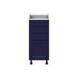 Hugo&Borg Lorette 15-in W x 34.5-in H x 25-in D Navy Blue 4-Drawer Base Fully Assembled Cabinet