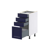 Hugo&Borg Lorette 15-in W x 34.5-in H x 25-in D Navy Blue 4-Drawer Base Fully Assembled Cabinet