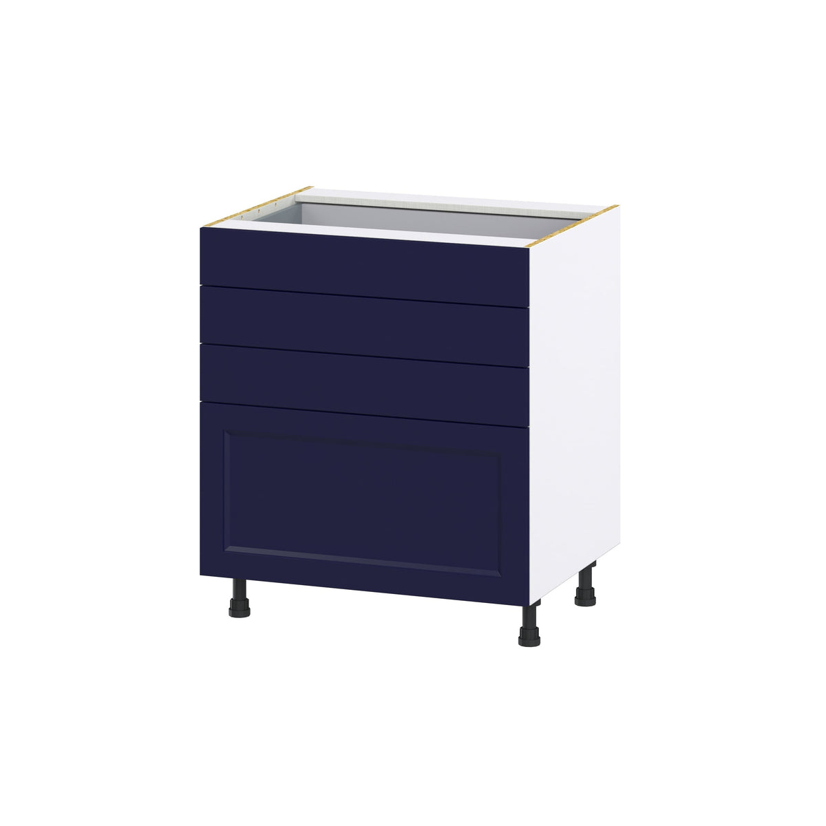 Hugo&Borg Lorette 30-in W x 34.5-in H x 25-in D Navy Blue 4-Drawer Base Fully Assembled Cabinet