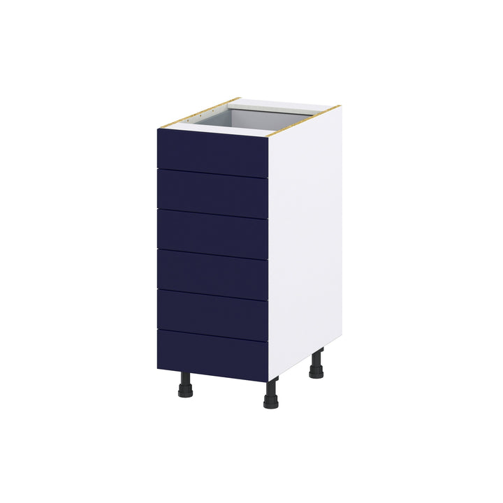 Hugo&Borg Lorette 15-in W x 34.5-in H x 24-in D Navy Blue 6-Drawer Base Fully Assembled Cabinet