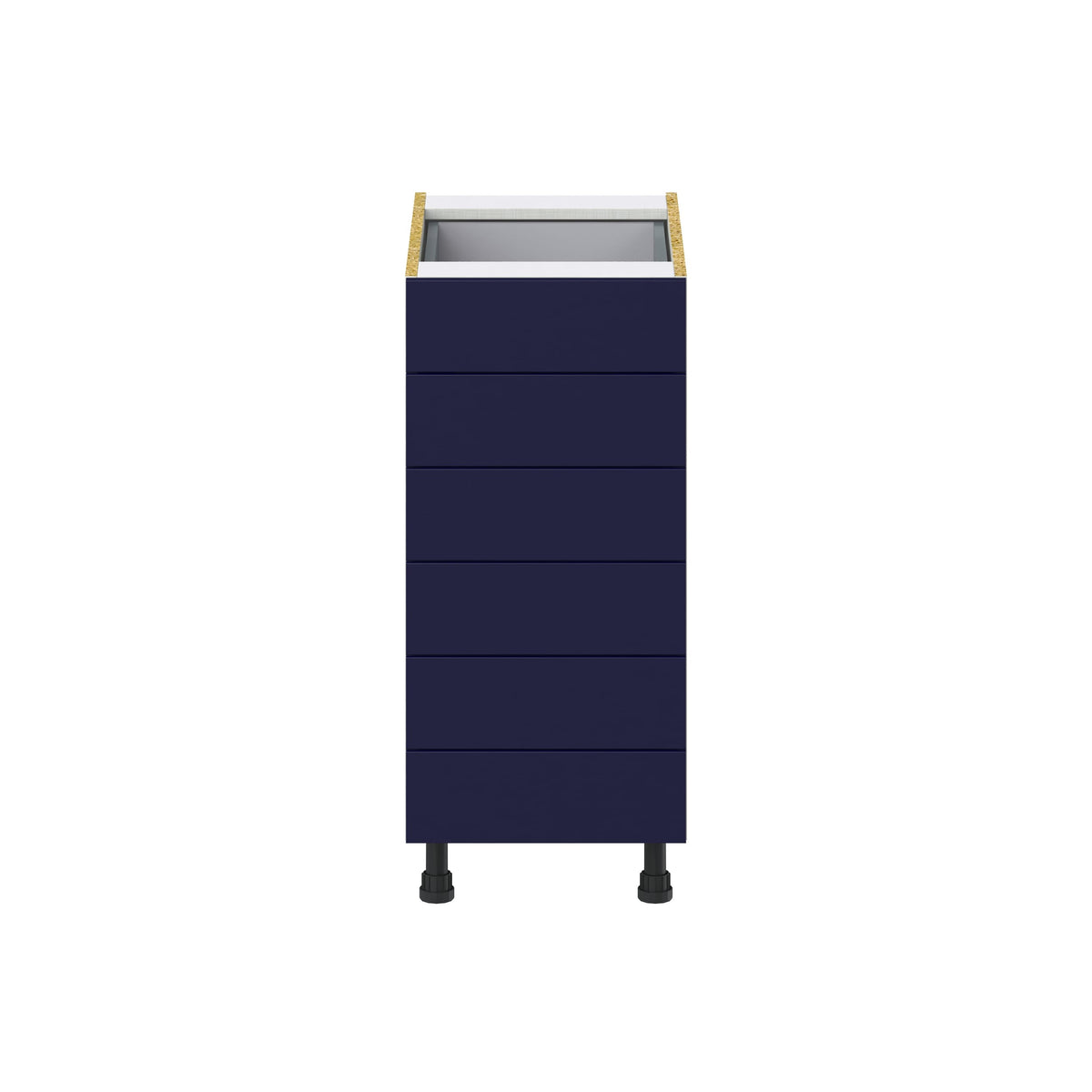 Hugo&Borg Lorette 15-in W x 34.5-in H x 24-in D Navy Blue 6-Drawer Base Fully Assembled Cabinet