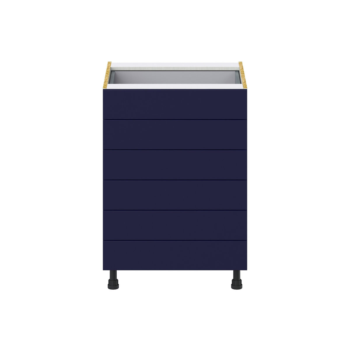 Hugo&Borg Lorette 24-in W x 34.5-in H x 24-in D Navy Blue 6-Drawer Base Fully Assembled Cabinet
