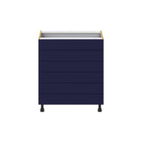 Hugo&Borg Lorette 30-in W x 34.5-in H x 24-in D Navy Blue 6-Drawer Base Fully Assembled Cabinet