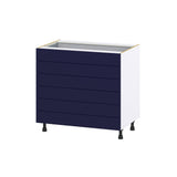 Hugo&Borg Lorette 36-in W x 34.5-in H x 24-in D Navy Blue 6-Drawer Base Fully Assembled Cabinet