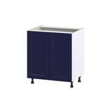 Hugo&Borg Lorette 30-in W x 34.5-in H x 24-in D Navy Blue Sink Base Fully Assembled Cabinet (Recessed Panel Shaker Style)