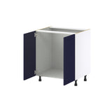 Hugo&Borg Lorette 30-in W x 34.5-in H x 24-in D Navy Blue Sink Base Fully Assembled Cabinet (Recessed Panel Shaker Style)