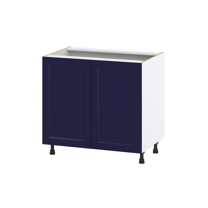 Hugo&Borg Lorette 36-in W x 34.5-in H x 24-in D Navy Blue Sink Base Fully Assembled Cabinet (Recessed Panel Shaker Style)