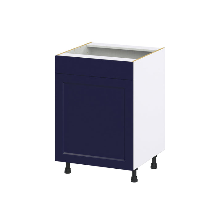 Hugo&Borg Lorette 24-in W x 34.5-in H x 24-in D Navy Blue Sink Base Fully Assembled Cabinet (Recessed Panel Shaker Style)