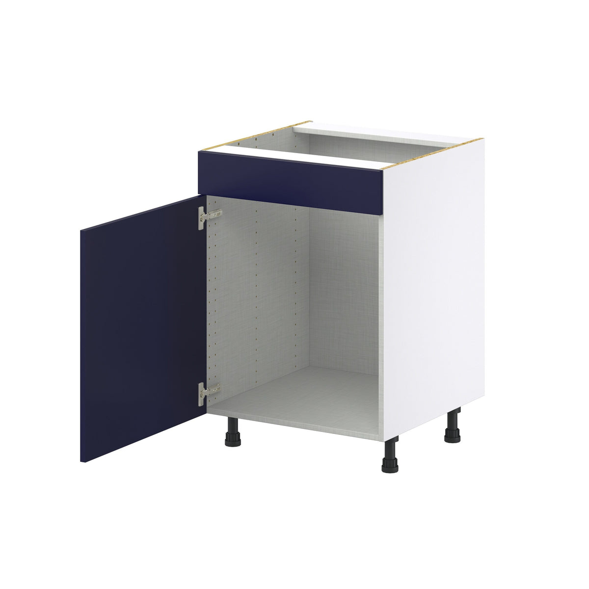 Hugo&Borg Lorette 24-in W x 34.5-in H x 24-in D Navy Blue Sink Base Fully Assembled Cabinet (Recessed Panel Shaker Style)