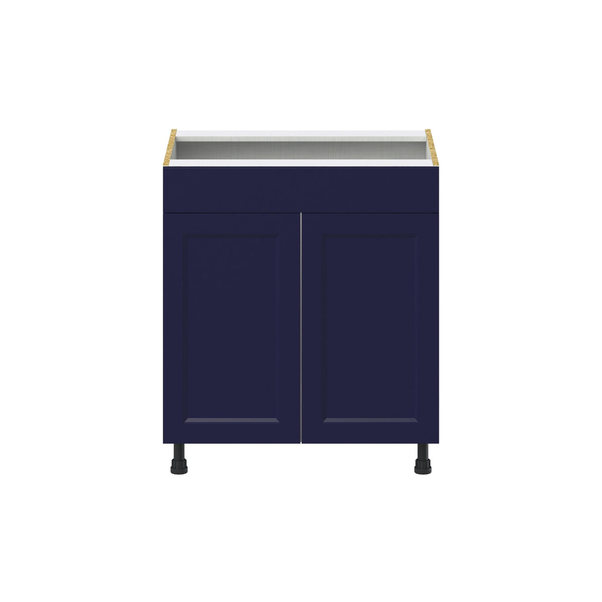 Hugo&Borg Lorette 30-in W x 34.5-in H x 24-in D Navy Blue Sink Base Fully Assembled Cabinet (Recessed Panel Shaker Style)
