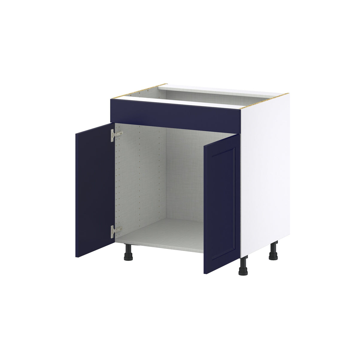Hugo&Borg Lorette 30-in W x 34.5-in H x 24-in D Navy Blue Sink Base Fully Assembled Cabinet (Recessed Panel Shaker Style)