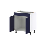 Hugo&Borg Lorette 30-in W x 34.5-in H x 24-in D Navy Blue Sink Base Fully Assembled Cabinet (Recessed Panel Shaker Style)