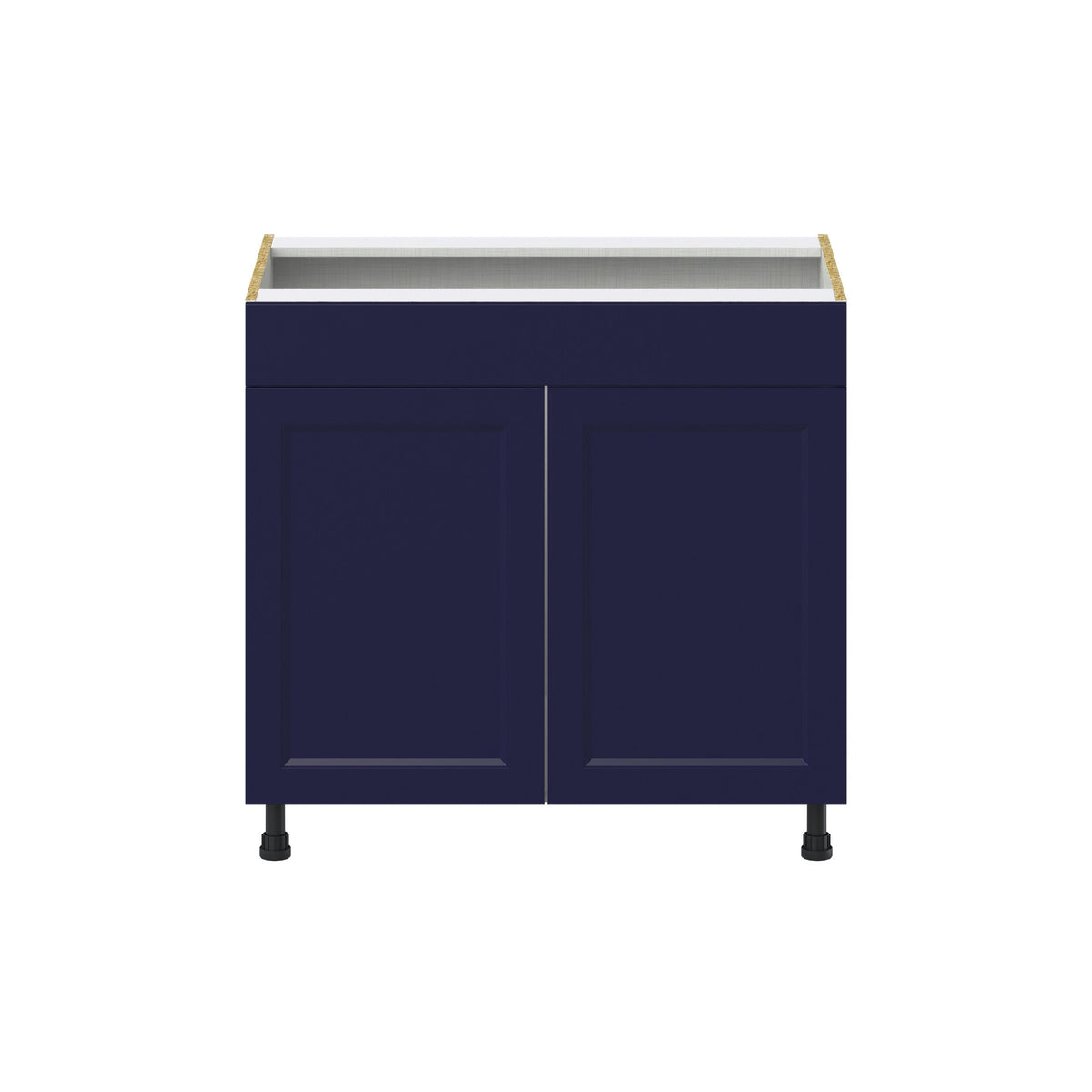 Hugo&Borg Lorette 36-in W x 34.5-in H x 24-in D Navy Blue Sink Base Fully Assembled Cabinet (Recessed Panel Shaker Style)