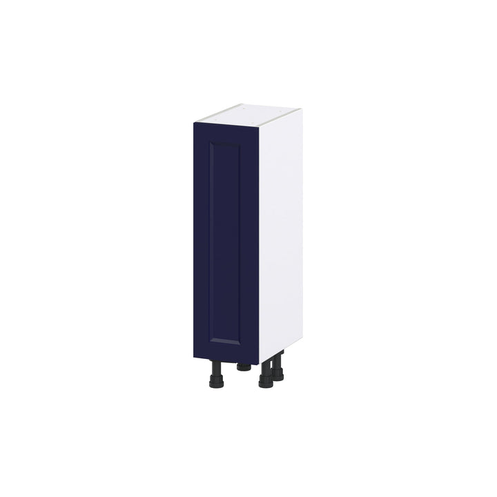 Hugo&Borg Lorette 9-in W x 34.5-in H x 14-in D Navy Blue Base Fully Assembled Cabinet (Recessed Panel Shaker Door Style)