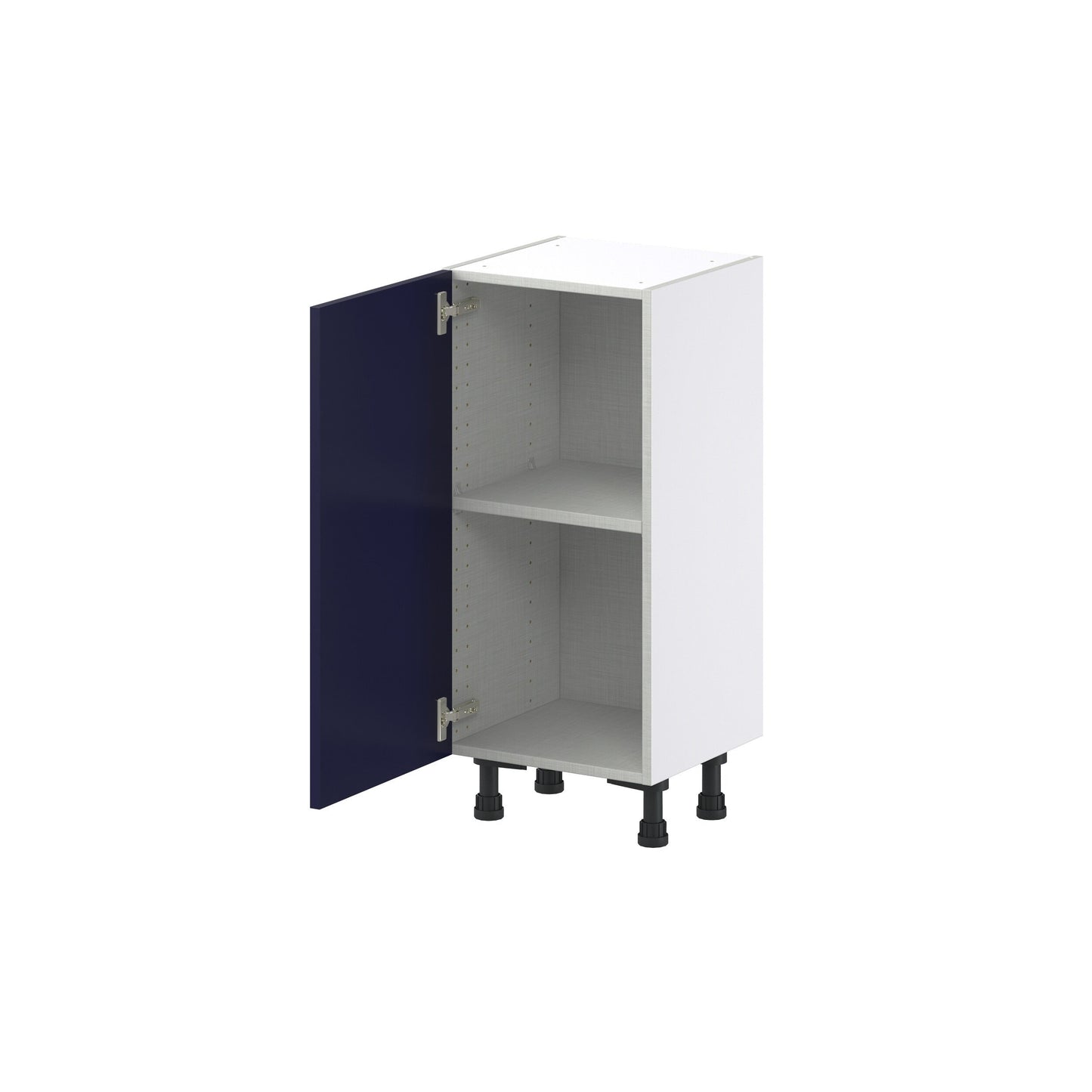 Hugo&Borg Lorette 15-in W x 34.5-in H x 14-in D Navy Blue Base Fully Assembled Cabinet (Recessed Panel Shaker Door Style)