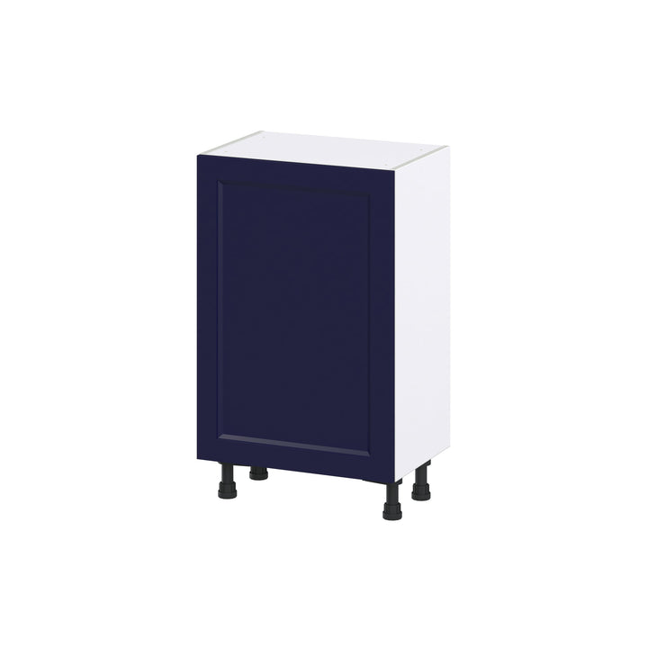 Hugo&Borg Lorette 21-in W x 34.5-in H x 14-in D Navy Blue Base Fully Assembled Cabinet (Recessed Panel Shaker Door Style)