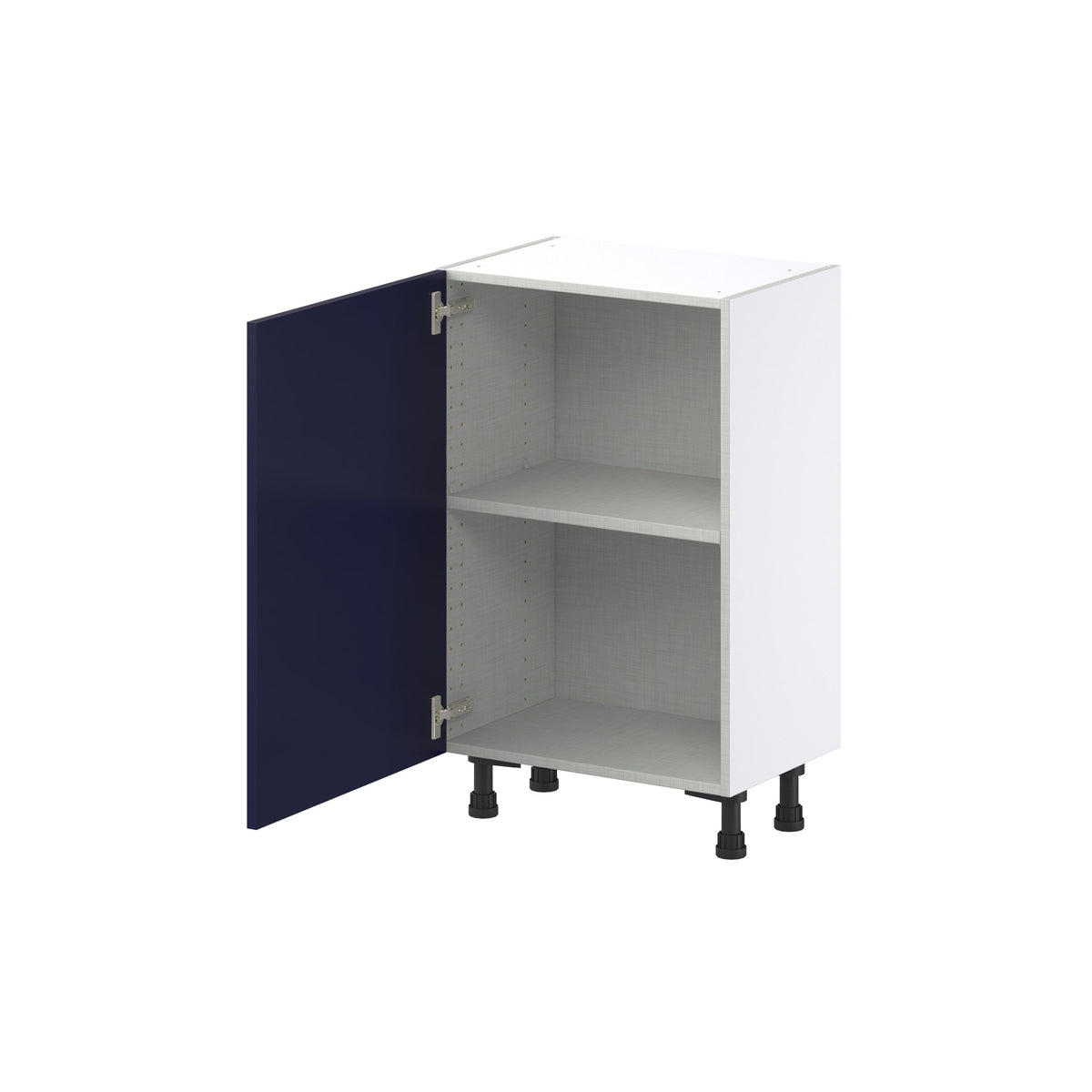 Hugo&Borg Lorette 21-in W x 34.5-in H x 14-in D Navy Blue Base Fully Assembled Cabinet (Recessed Panel Shaker Door Style)