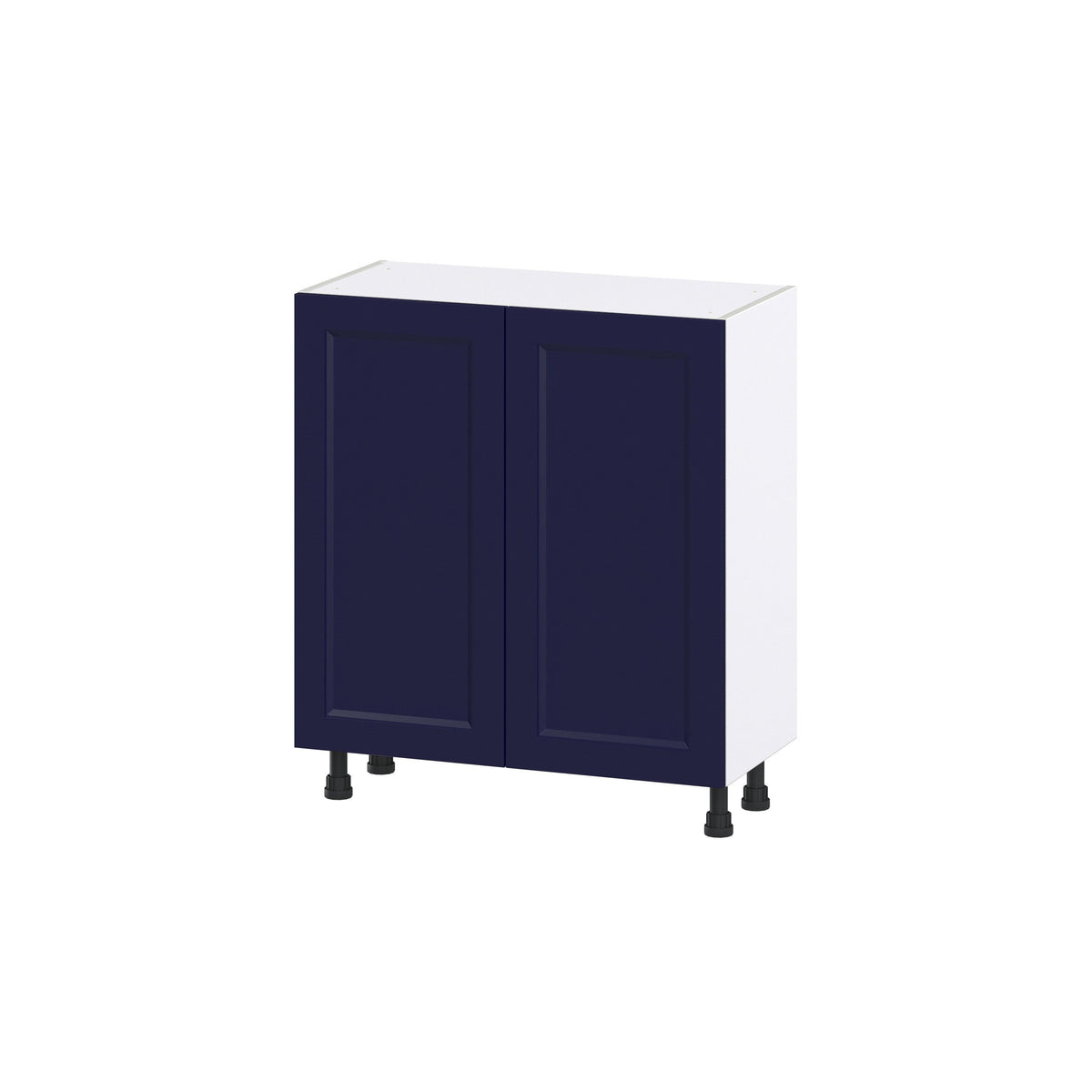 Hugo&Borg Lorette 30-in W x 34.5-in H x 14-in D Navy Blue Base Fully Assembled Cabinet (Recessed Panel Shaker Door Style)