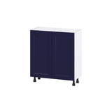 Hugo&Borg Lorette 30-in W x 34.5-in H x 14-in D Navy Blue Base Fully Assembled Cabinet (Recessed Panel Shaker Door Style)