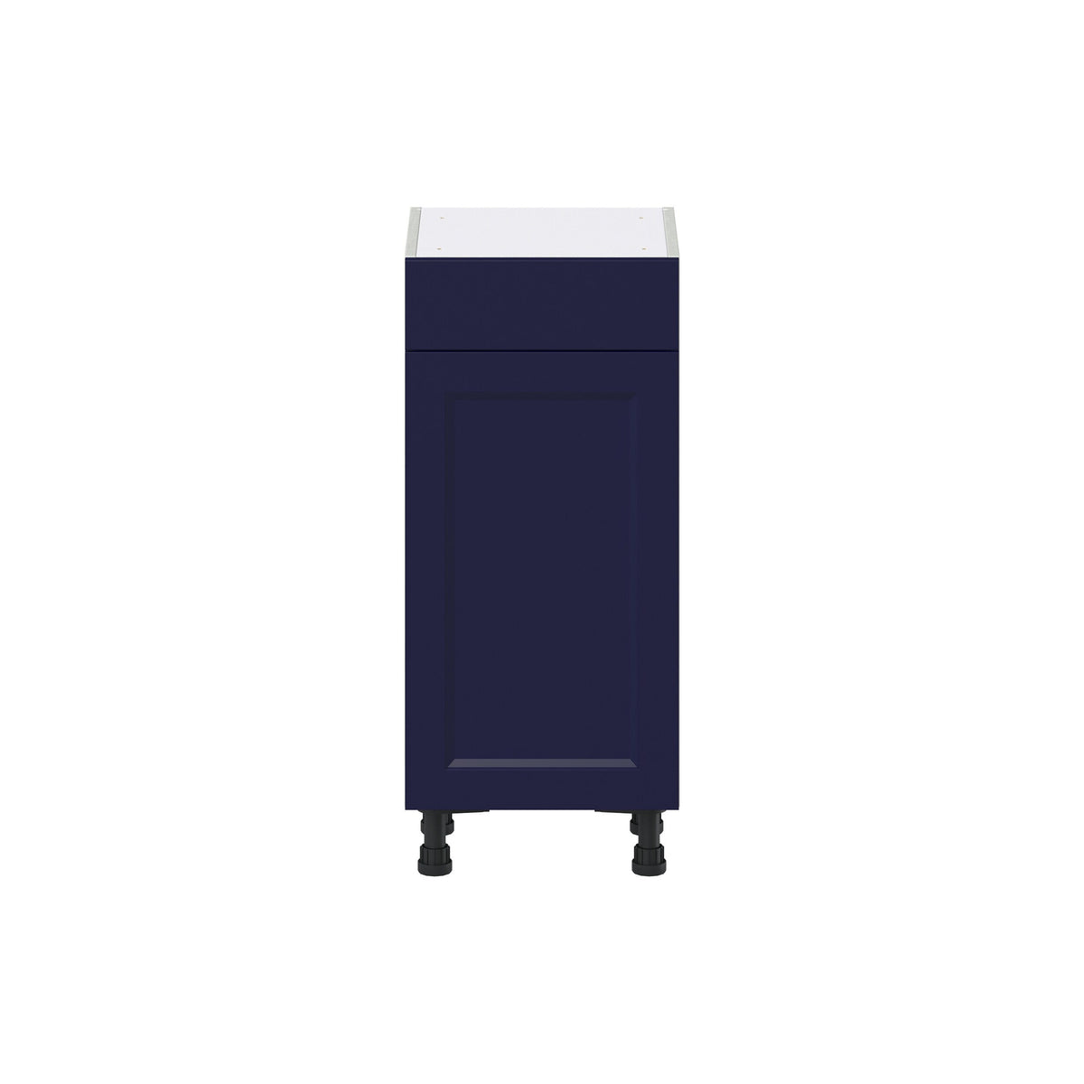 Hugo&Borg Lorette 15-in W x 34.5-in H x 14-in D Navy Blue 1-Drawer Base Fully Assembled Cabinet (Recessed Panel Shaker Style)